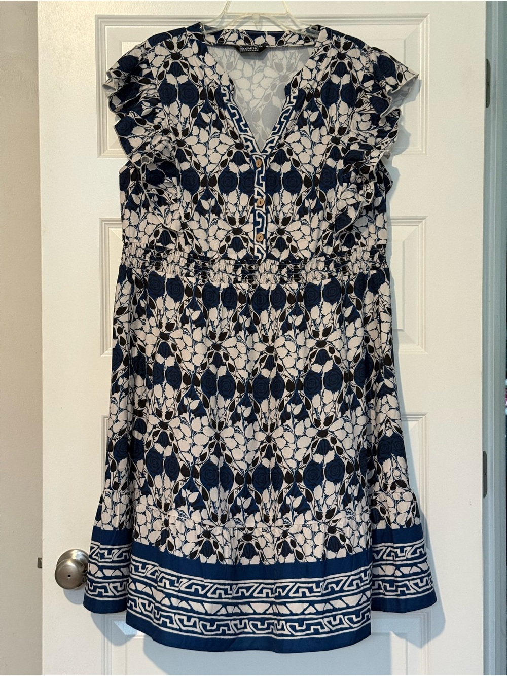 BloomChic Navy and White Floral Dress